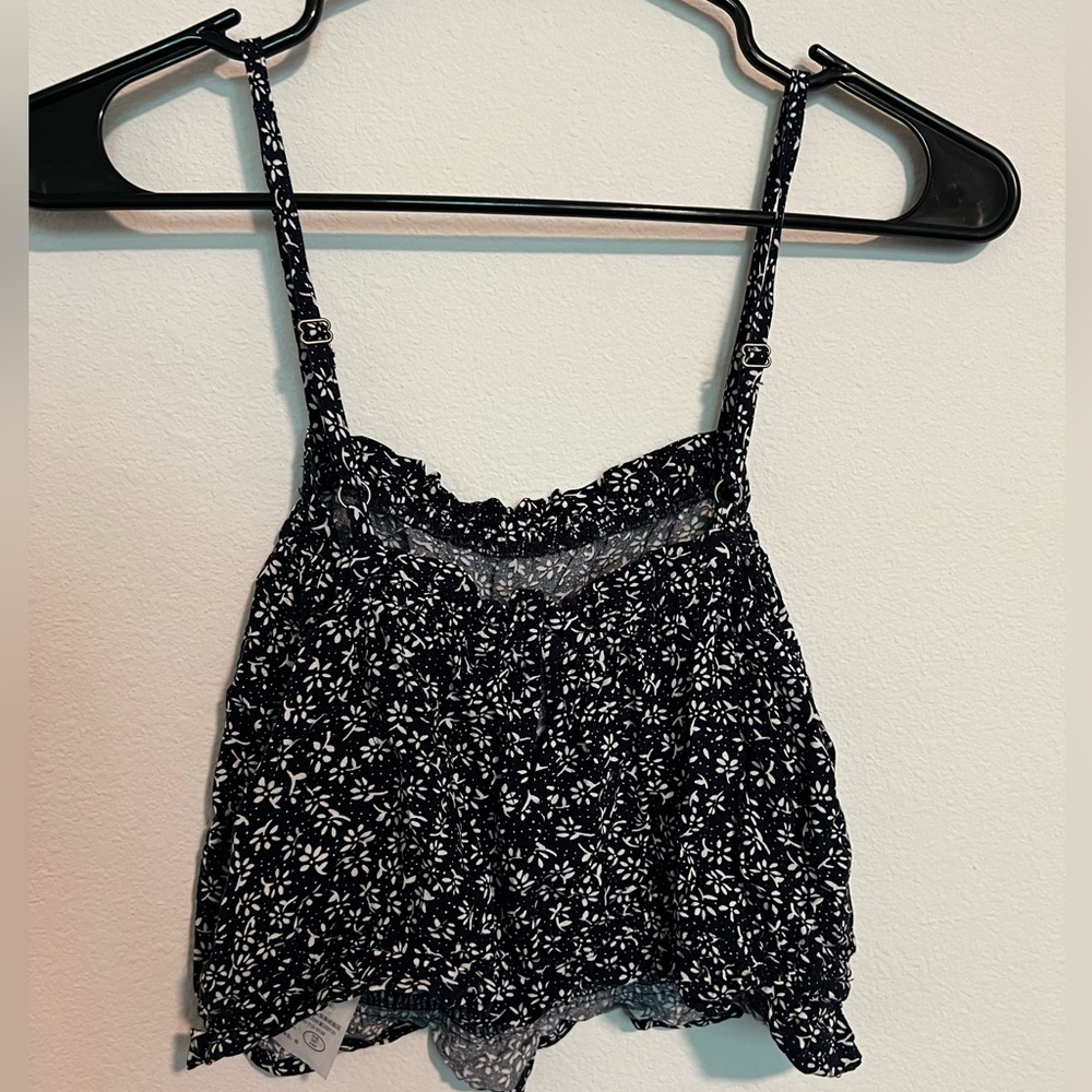 Navy floral crop top - Picture 3 of 3
